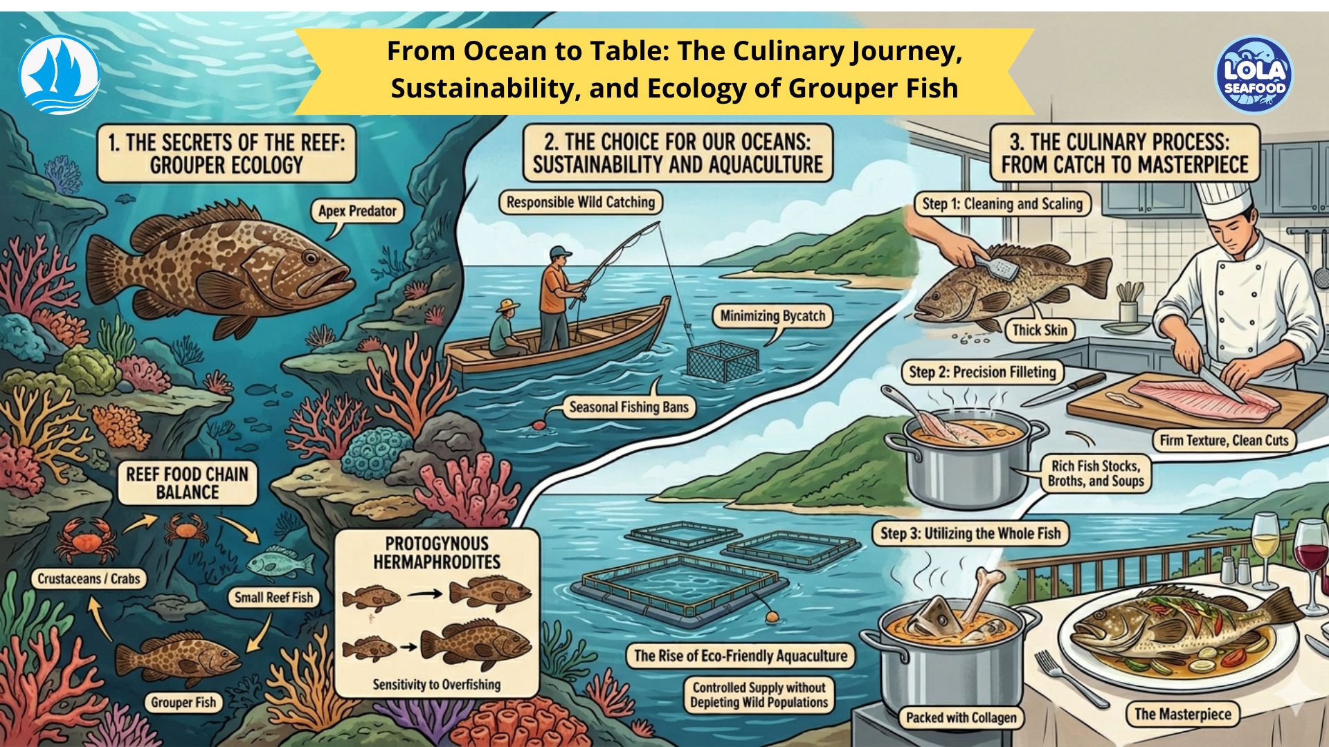 From Ocean to Table: The Culinary Journey, Sustainability, and Ecology of Grouper Fish